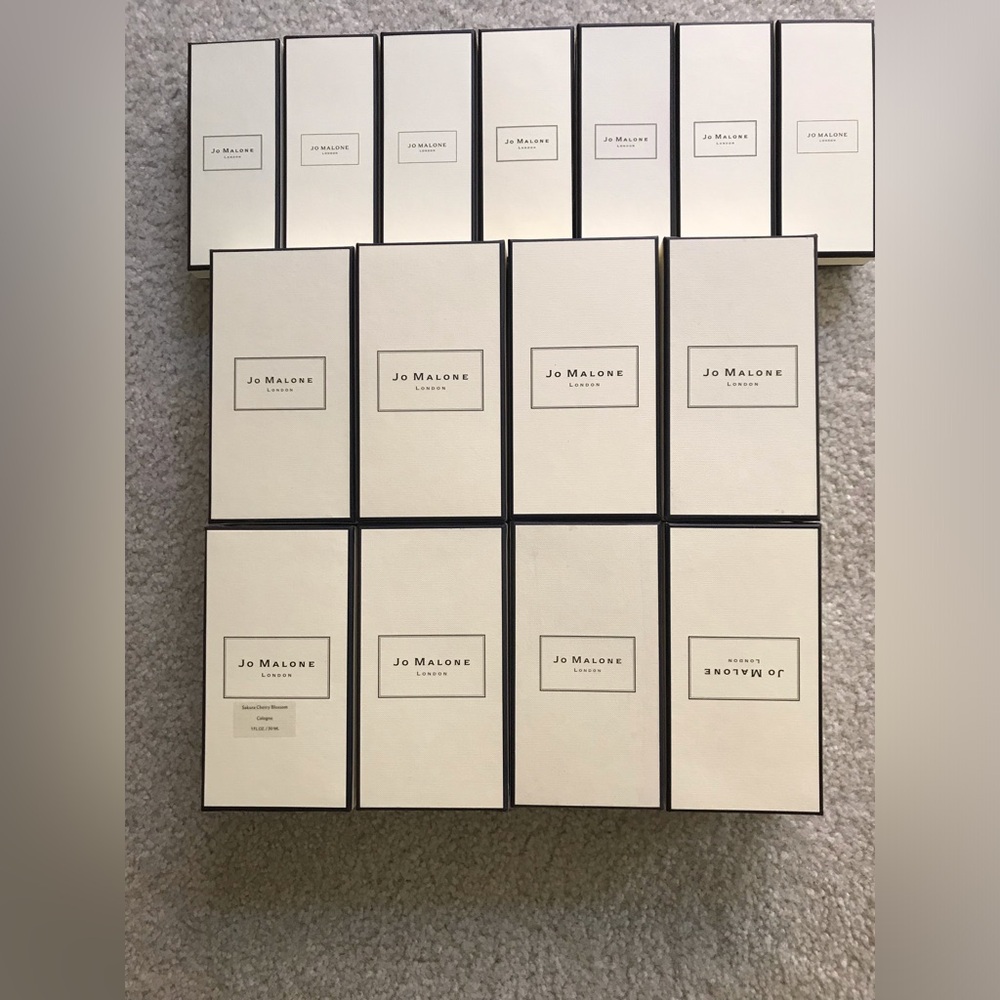 Jo Malone London logo gift box LOT 15 NEW almost never used Clean & Authentic!